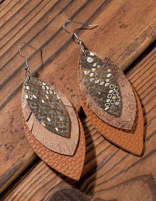 Load image into Gallery viewer, PU Leather Drop Earrings
