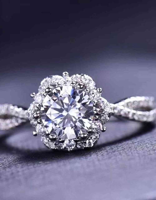 Load image into Gallery viewer, Platinum-Plated Six Prong 1 Carat Moissanite Ring
