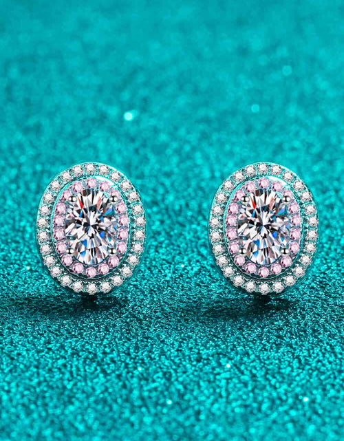 Load image into Gallery viewer, Platinum-Plated Moissanite Stud Earrings
