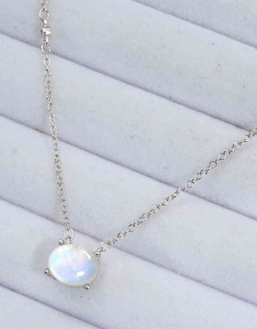 Load image into Gallery viewer, Geometric Moonstone Pendant Necklace
