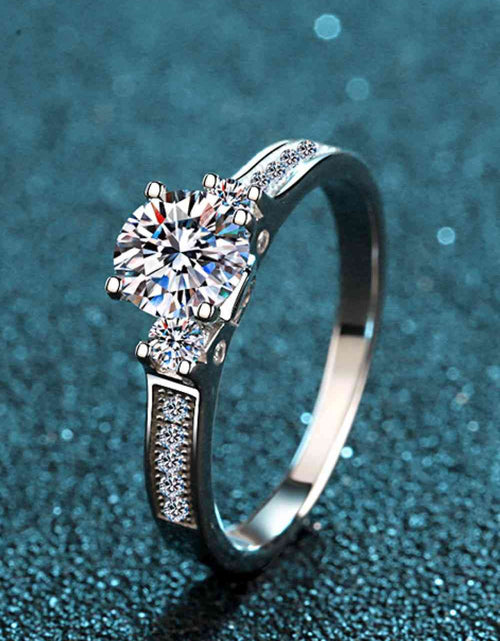 Load image into Gallery viewer, Lucky Charm Moissanite Rhodium-Plated Ring
