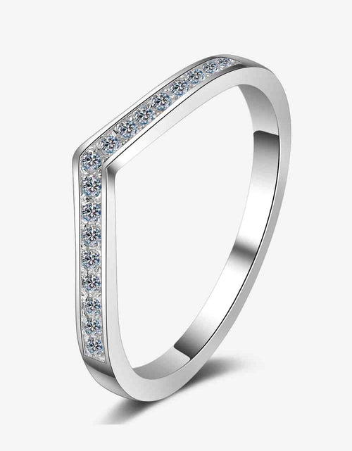 Load image into Gallery viewer, Minimalist Moissanite Rhodium-Plated Ring
