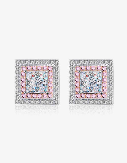 Load image into Gallery viewer, Moissanite Square Stud Earrings
