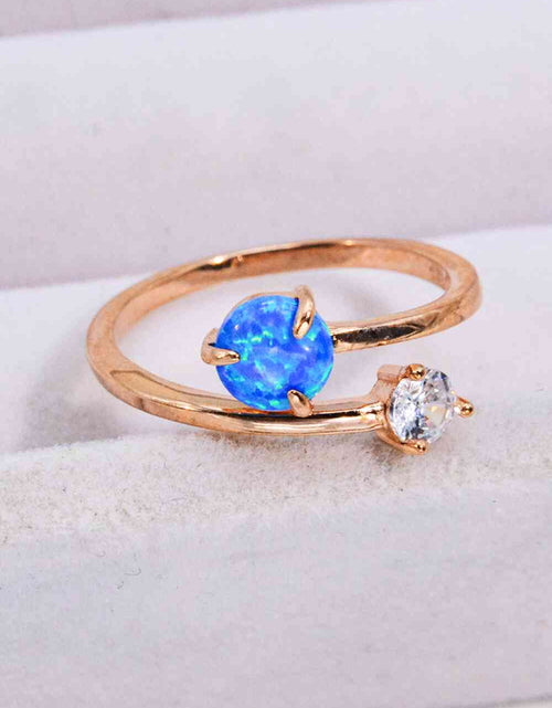 Load image into Gallery viewer, Opal and Zircon Open Ring
