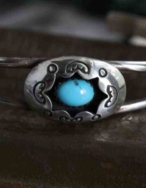 Load image into Gallery viewer, Turquoise Open Bracelet
