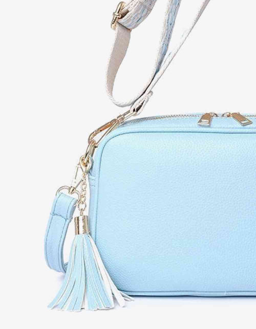 Load image into Gallery viewer, PU Leather Tassel Crossbody Bag
