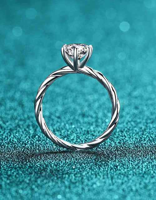 Load image into Gallery viewer, 1 Carat Moissanite 6-Prong Twisted Ring
