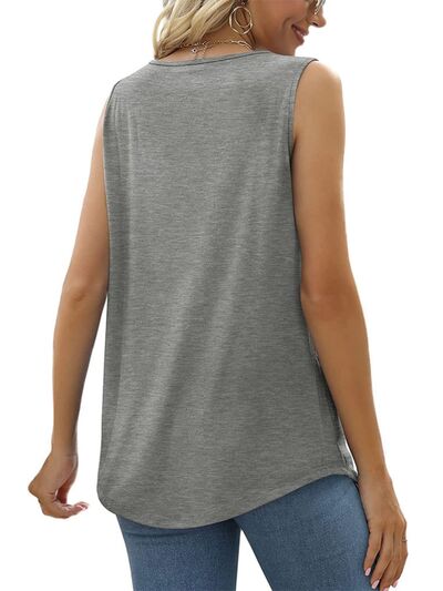 Load image into Gallery viewer, Ruched Square Neck Tank
