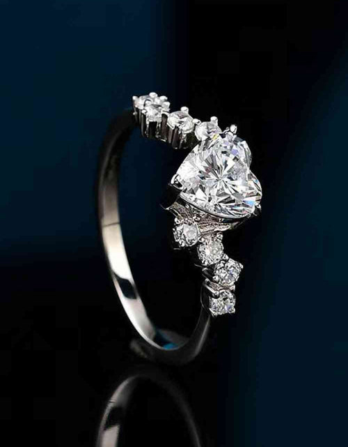 Load image into Gallery viewer, 1 Carat Moissanite Heart 925 Sterling Silver Ring
