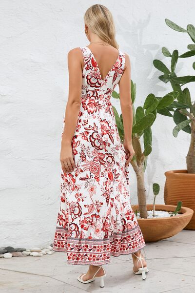 Load image into Gallery viewer, Printed V-Neck Wide Strap Dress
