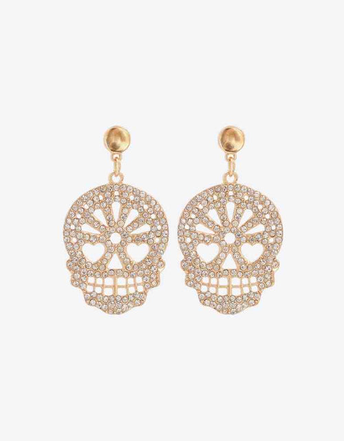 Load image into Gallery viewer, Skull Rhinestone Alloy Earrings
