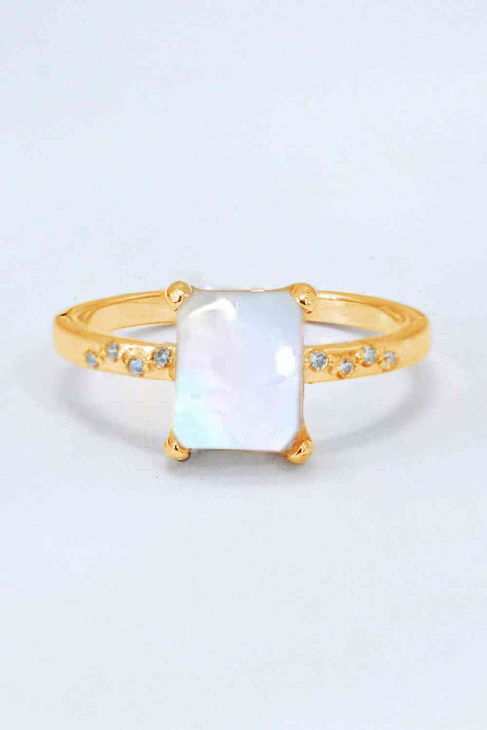 Square Moonstone Ring