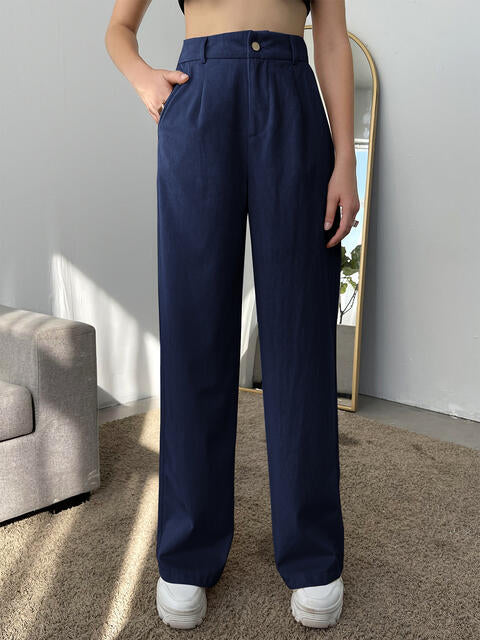 Load image into Gallery viewer, Straight Leg High Waist Pants
