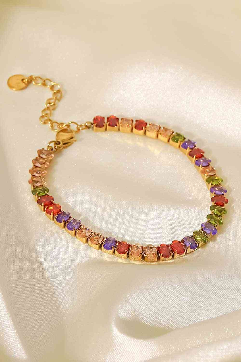 18K Gold Plated Multicolored Zircon Bracelet