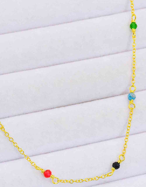 Load image into Gallery viewer, 18K Gold-Plated Multicolored Bead Necklace
