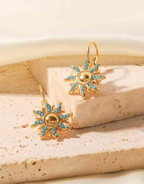 Load image into Gallery viewer, Turquoise Sun Drop Earrings
