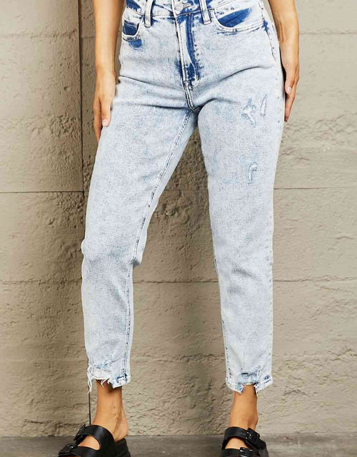 Load image into Gallery viewer, BAYEAS High Waisted Acid Wash Skinny Jeans
