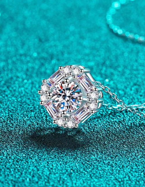 Load image into Gallery viewer, Geometric Moissanite Pendant Chain Necklace
