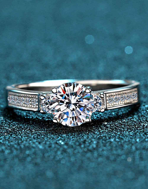 Load image into Gallery viewer, Lucky Charm Moissanite Rhodium-Plated Ring
