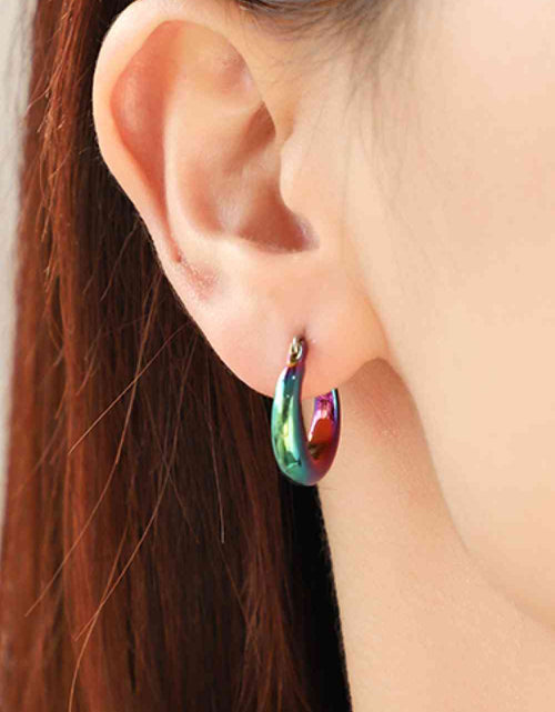 Load image into Gallery viewer, Darling Heart Multicolored Huggie Earrings
