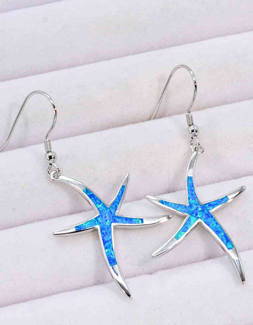 Load image into Gallery viewer, Opal Starfish Drop Earrings
