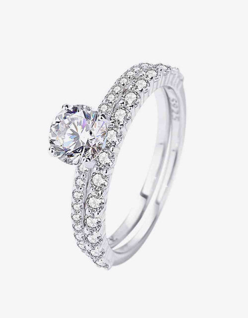 Load image into Gallery viewer, Moissanite 2-Piece 925 Sterling Silver Ring
