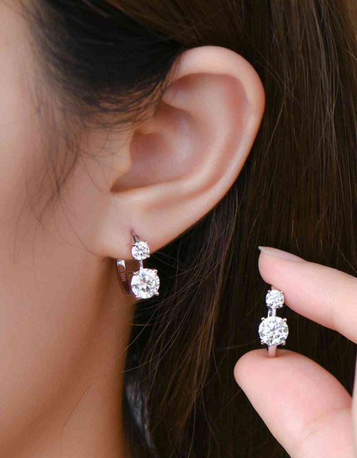 Load image into Gallery viewer, 1.3 Carat Moissanite 925 Sterling Silver Earrings
