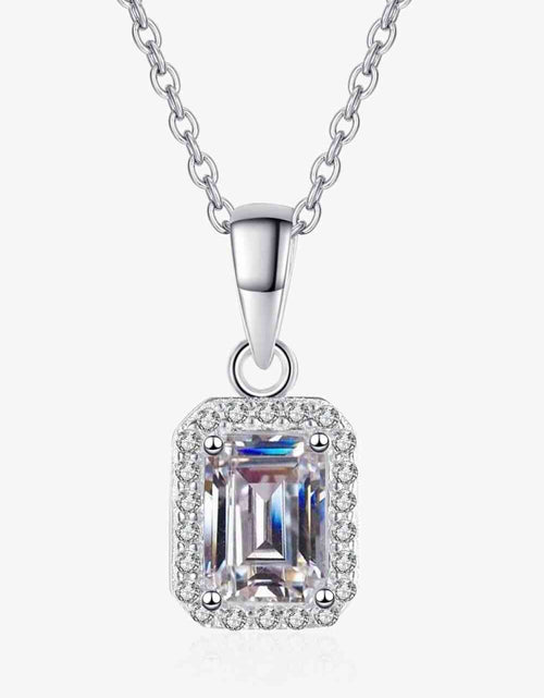 Load image into Gallery viewer, Square Moissanite Pendant Chain Necklace
