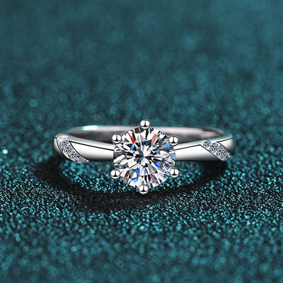 Load image into Gallery viewer, 1 Carat Moissanite 925 Sterling Silver Ring
