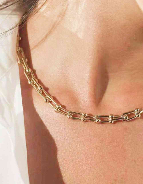 Load image into Gallery viewer, 18K Stainless Steel U-Shape Chain Necklace
