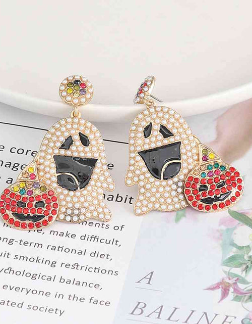 Load image into Gallery viewer, Ghost Rhinestone Alloy Earrings
