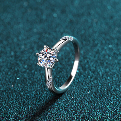 Load image into Gallery viewer, 1 Carat Moissanite 925 Sterling Silver Ring
