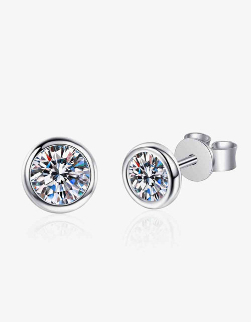 Load image into Gallery viewer, Moissanite Round-Shaped Stud Earrings
