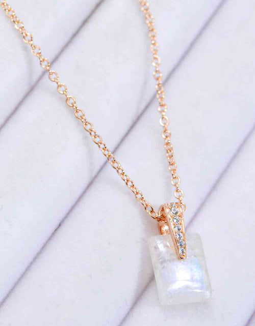 Load image into Gallery viewer, 925 Sterling Silver Natural Moonstone Pendant Necklace
