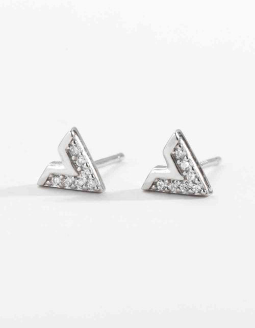 Load image into Gallery viewer, Zircon 925 Sterling Silver Stud Earrings
