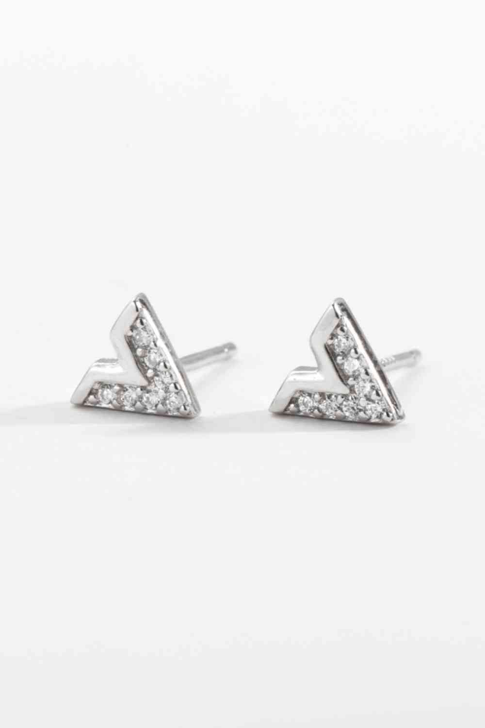 Zircon 925 Sterling Silver Stud Earrings