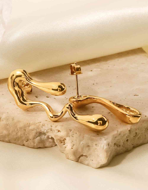 Load image into Gallery viewer, 18K Gold Plated Geometric Mismatched Earrings
