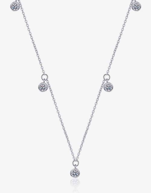 Load image into Gallery viewer, Moissanite Rhodium-Plated Necklace
