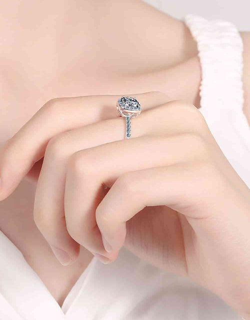 Load image into Gallery viewer, 2 Carat Moissanite Square Halo Ring
