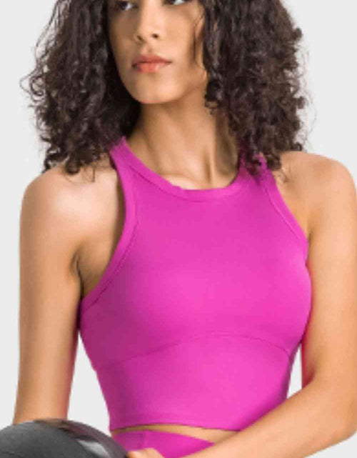 Load image into Gallery viewer, Racerback Cropped Sports Tank
