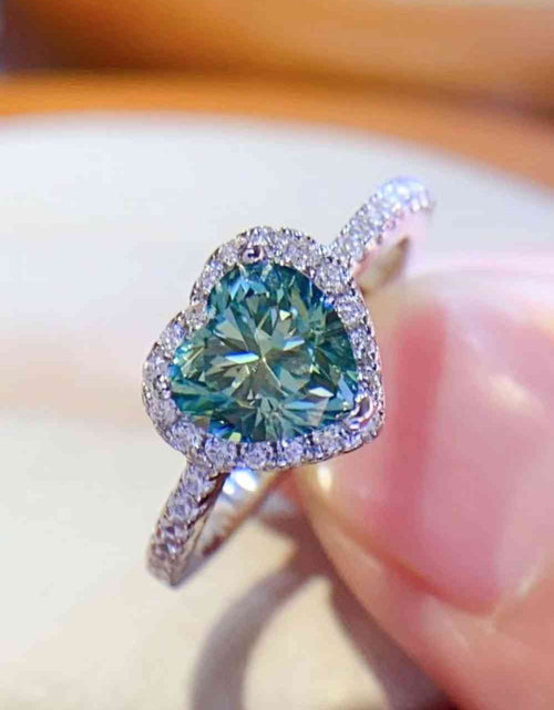 Load image into Gallery viewer, 1-Carat Moissanite Heart Ring
