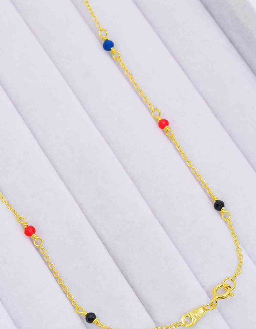 Load image into Gallery viewer, 18K Gold-Plated Multicolored Bead Necklace
