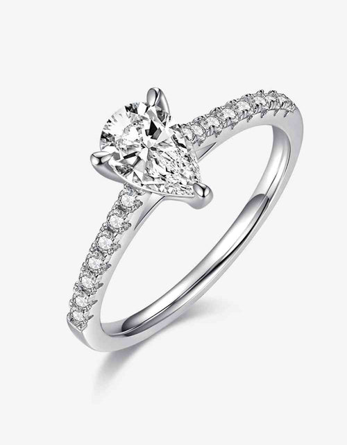 Load image into Gallery viewer, 1 Carat Moissanite 925 Sterling Silver Side Stone Ring
