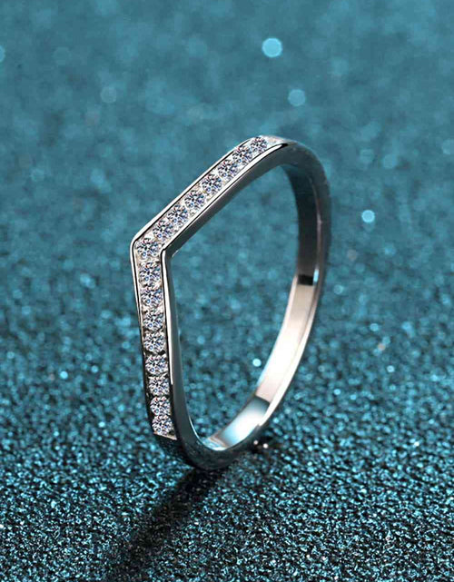 Load image into Gallery viewer, Minimalist Moissanite Rhodium-Plated Ring
