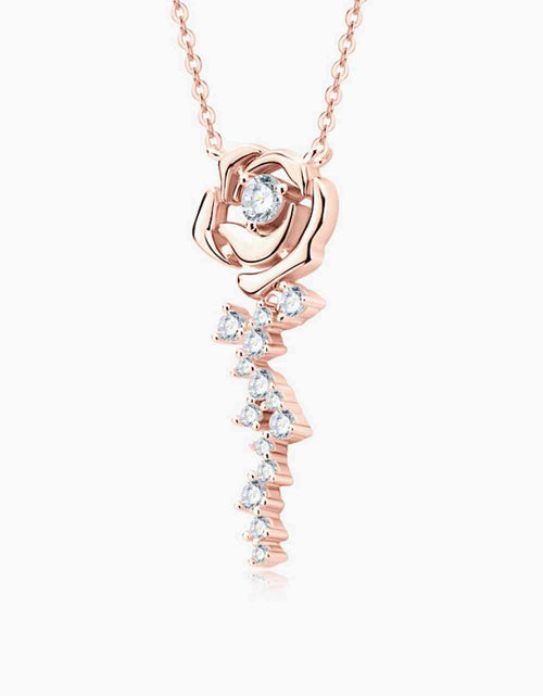 Load image into Gallery viewer, 925 Sterling Silver 18K Rose Gold-Plated Pendant Necklace
