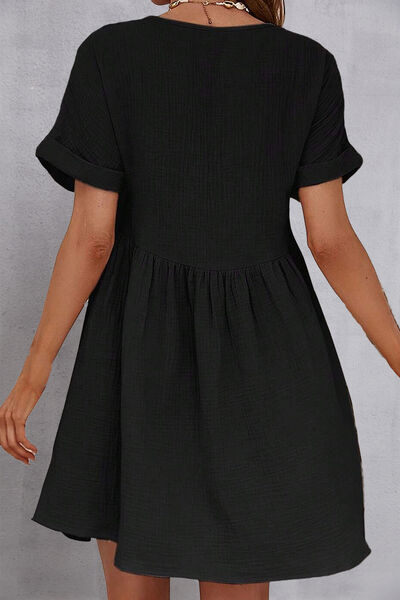 Load image into Gallery viewer, V-Neck Short Sleeve Dress
