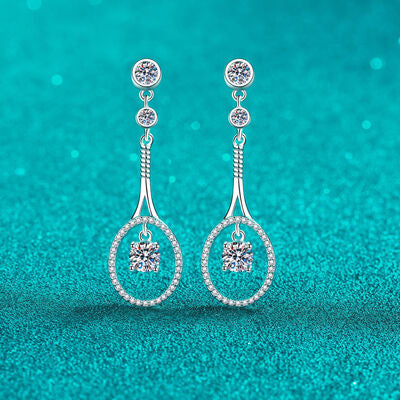 Load image into Gallery viewer, 1 Carat Moissanite 925 Sterling Silver Drop Earrings
