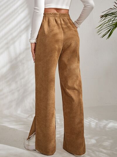 Load image into Gallery viewer, Slit Pocketed High Waist Wide Leg Pants
