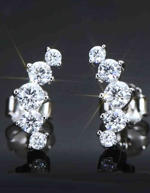 Load image into Gallery viewer, All You Need Moissanite Platinum-Plated Earrings
