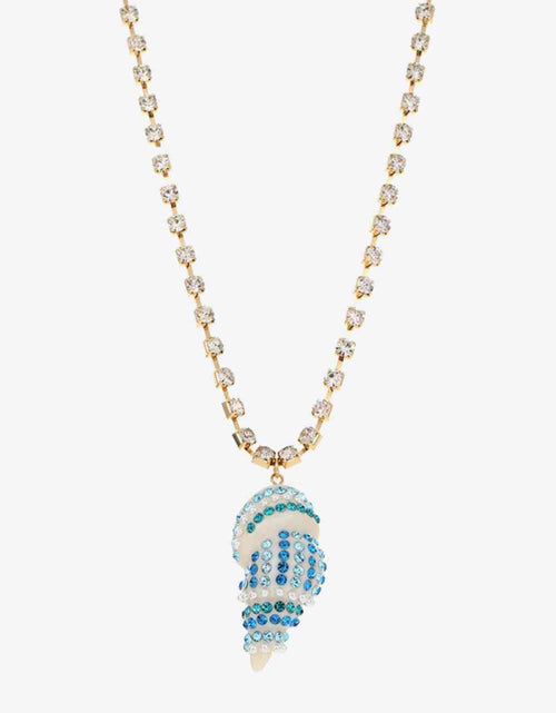 Load image into Gallery viewer, Conch Pendant Rhinestone Necklace
